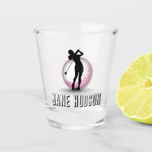 Copo De Shot Design de Monograma de Golfe das Mulheres Minimali