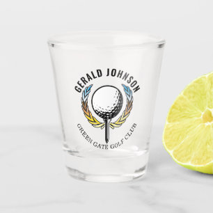 Copo De Shot Design de Monograma de Golfe Minimalista Elegante