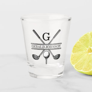 Copo De Shot Design de Monograma Minimalista Elegante