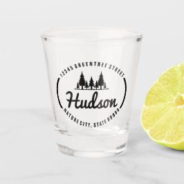 Copo De Shot Design de Oval de Árvores ID304