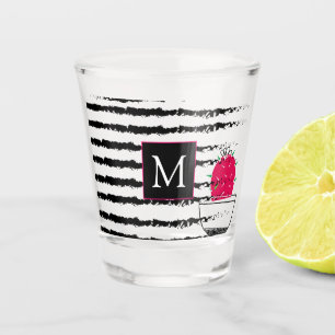 Copo De Shot Design de padrão striptease de Cactus rosa