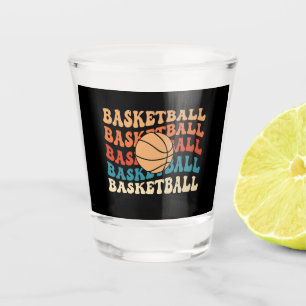 Copo De Shot Design de Tipografia de Esportes Retros de Basquet