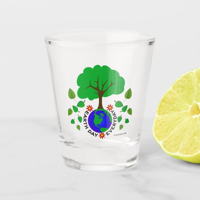 Copo De Shot Design do Dia da Terra (Frente)