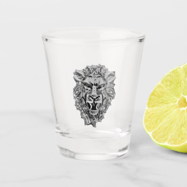COPO DE SHOT DESIGN DO ESTILO DE ARTE DE VIDRO (Frente)