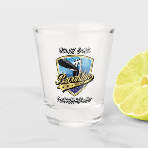 Copo De Shot Design do Logotipo Brooklyn Swoosh