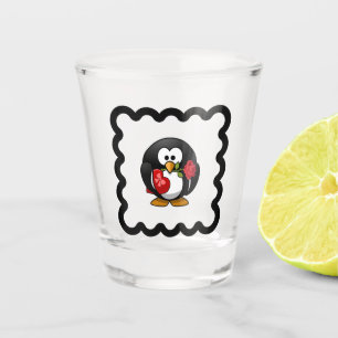 Copo De Shot Design Engraçado Pinguim