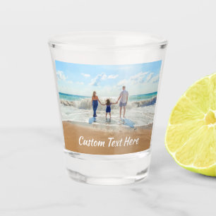 Copo De Shot Design seu próprio vidro fotográfico com texto per