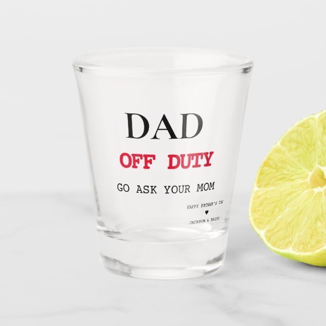 Copo De Shot Desligado | Presente de Dia de os pais engraçado (Frente)