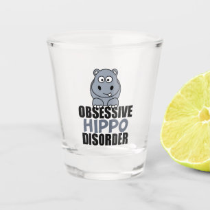 Copo De Shot Desordem obsessiva engraçada do hipopótamo