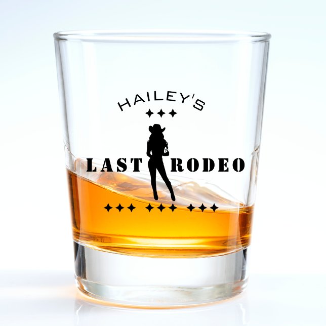 Copo De Shot Despedida de Solteira com Rodeio de Cowgirl (cowgirl last rodeo bachelorette party shot glass)