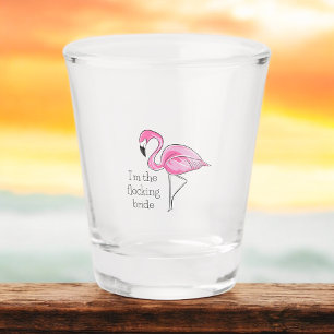 Copo De Shot Despedida de Solteira Flamingo Eu Sou a Noiva que
