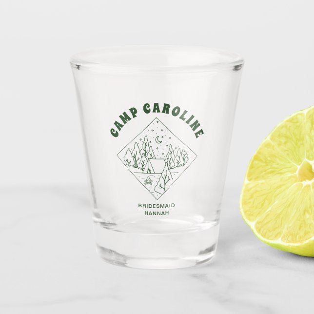 Copo De Shot Despedida de Solteira no Acampamento Personalizado (Frente)