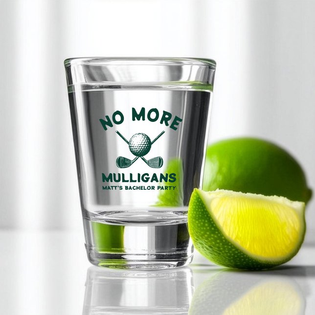 Copo De Shot Despedida de Solteiro de Golfe "Sem Mais Mulligans (Criador carregado)