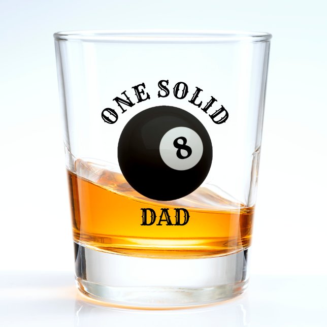 Copo De Shot Dia de os pais de Pai Sólido Bola 8 da piscina (Pool Billiard 8 Ball One Solid Dad Father's Day Shot Glass)