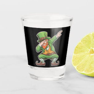 Copo De Shot Dia de São Patrício Dab Dabbing Leprechaun de Verd