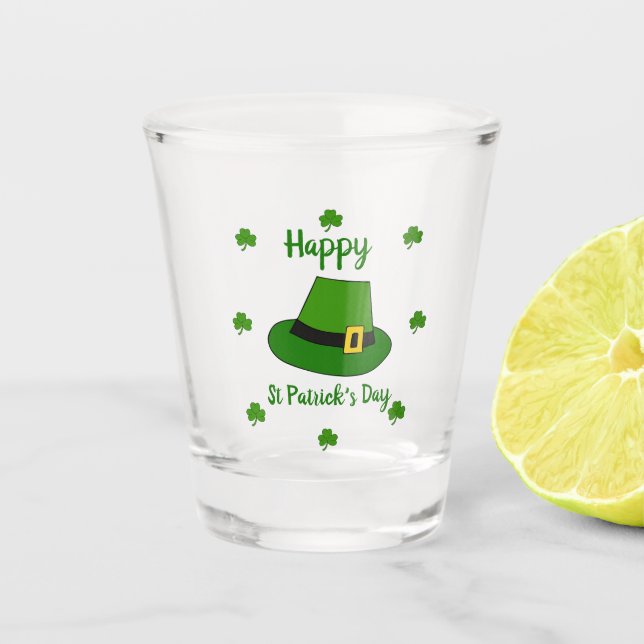 Copo De Shot Dia de São Patrício Feliz e Mínimo (Frente)