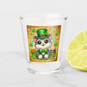 Copo De Shot Dia de São Patrício, gato/gatinho