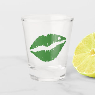 Copo De Shot Dia de São Patrício Lucky Shamrock Lábios irlan