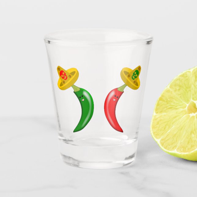 Copo De Shot Dia dos Mortos do Chile Mexicano (Frente)
