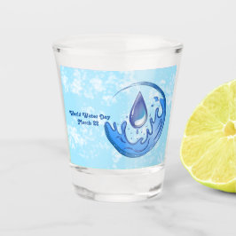 Copo De Shot Dia Mundial da Água Salve a Terra