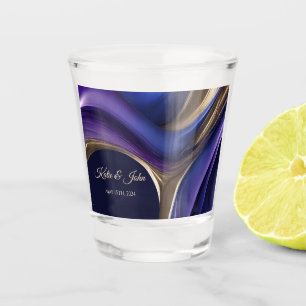 Copo De Shot Dinheiro de Casamento/Bala de Dança-Azul Roxo Dour