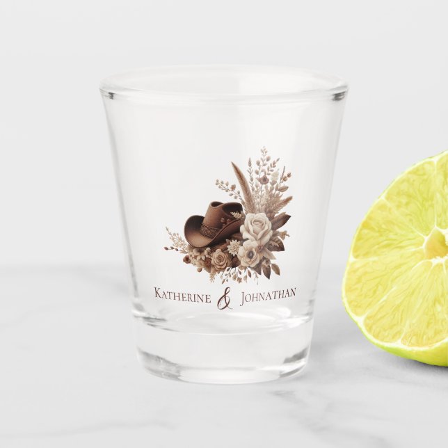 Copo De Shot Dinheiro do Casamento Ocidental do País/Dança (Frente)