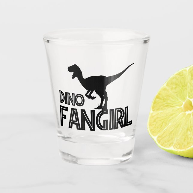 Copo De Shot Dino Fangirl - Lover do Dinossauro (Frente)