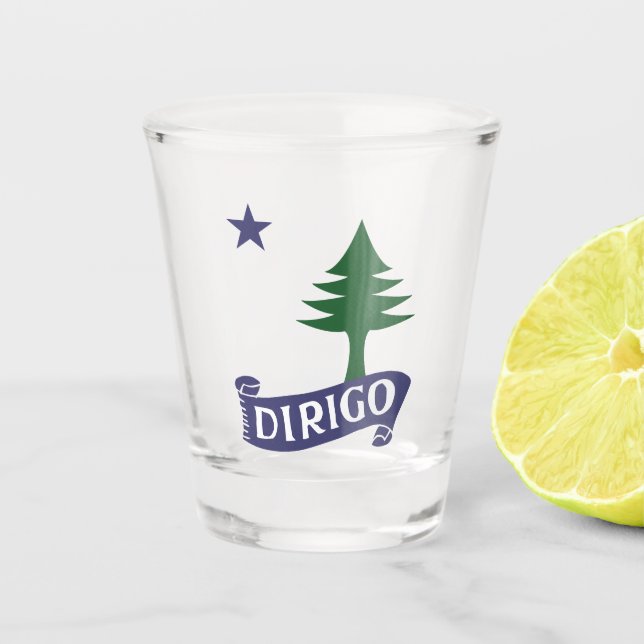 Copo De Shot Dirigo / 1901 Maine Flag (Frente)