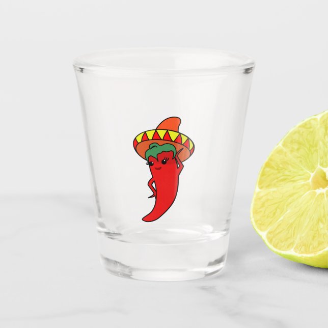 Copo De Shot Divã Quente Kawaii Pepper (Frente)