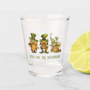Copo De Shot Diversão do Dia de São Patrício dos Gnomos Irlande