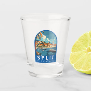 Copo De Shot Dividir a Viagem Art da Croácia