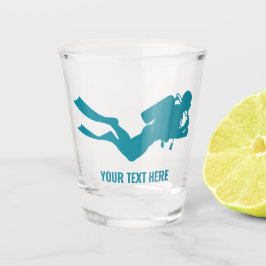 Copo De Shot Divisor de Scuba de Texto Personalizado