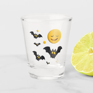 Copo de Shot do Halloween Morcegos ao Luar