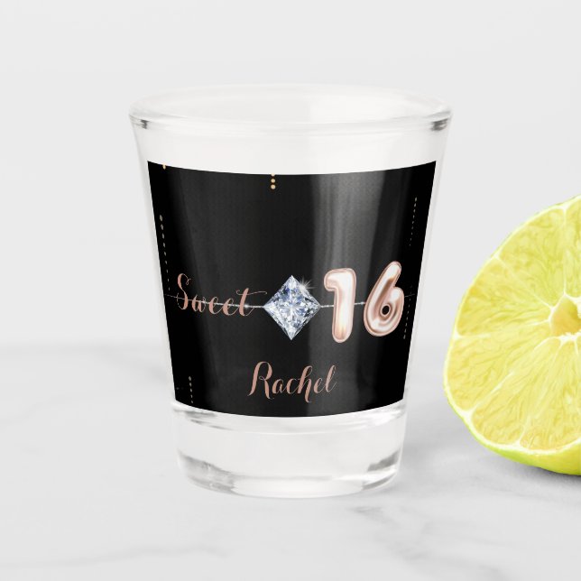 Copo De Shot Doce, 16 tiros de vidro (Frente)