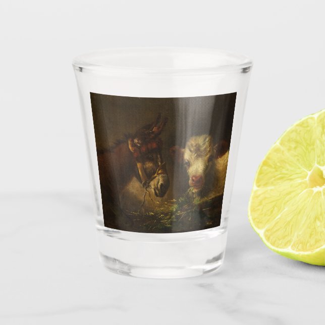 Copo De Shot Dois Amigos (Donkey e Lamb) (Animais de Criação) (Frente)