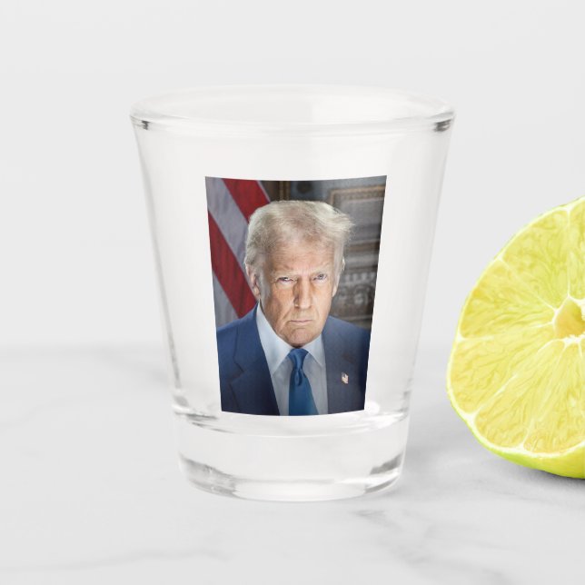 Copo De Shot Donald Trump 2025 Presidente Americano Portrait (Frente)