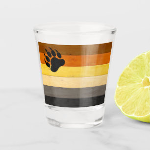 Copo De Shot Dons de gay de madeira B do Orgulho do Urso do Sli