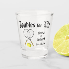 Copo De Shot Doubles for Life Tênis Wedding