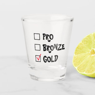 Copo De Shot Dourado Bronze Pro