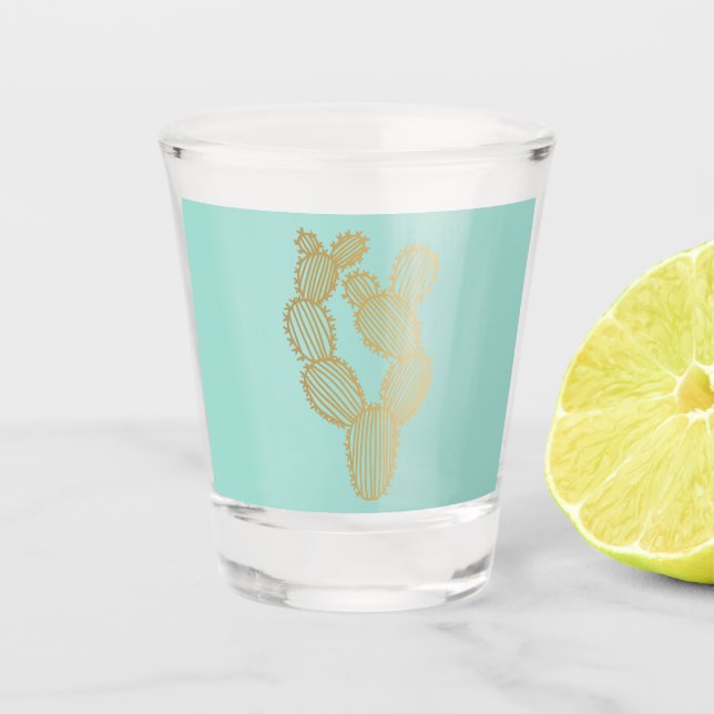 Copo De Shot Dourado rabisco picante (Frente)