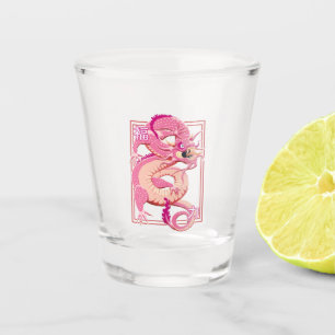 Copo De Shot Dragão Chinês Rosa