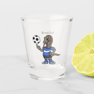 Copo De Shot Dragão Komodo engraçado bonito jogando cartoon de
