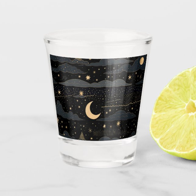 Copo De Shot Dreamry Starry Night Sky Shot Glass (Frente)