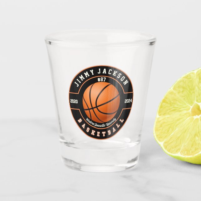 Copo De Shot Drinkware De Vidro De Esportes De Basquete (Frente)