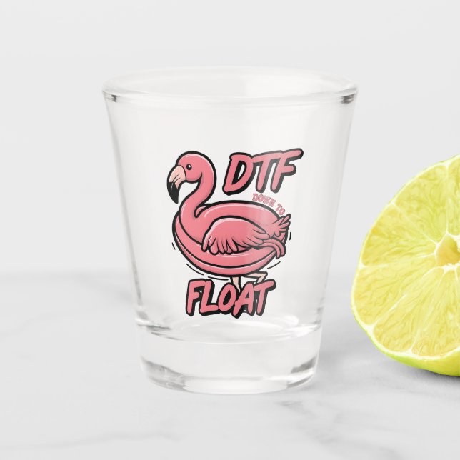 Copo De Shot Dtf Baixo para Flutuar o Funny Summer Flammingo Bi (Frente)