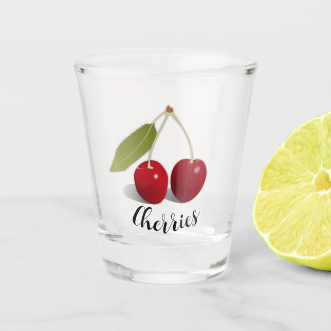 Copo De Shot Duas Cherries Design (Frente)