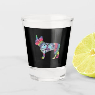Copo De Shot Dye French Bulldog Silhouette Gift For Dog Lover