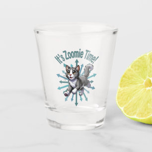 Copo De Shot É a Cinza de Zoomie Gato de Biolor