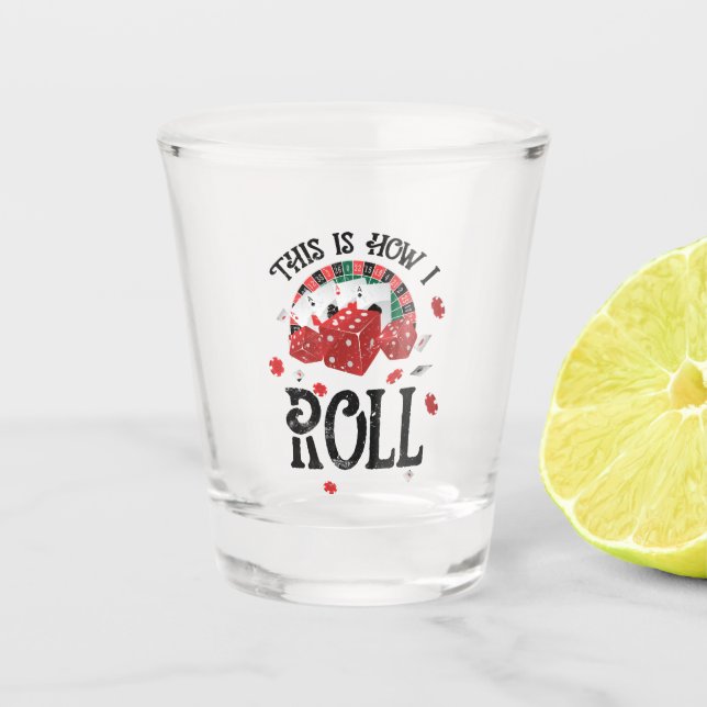 Copo De Shot É assim que eu enrolo a camisa preto (Frente)