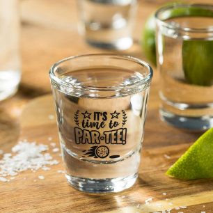 Copo De Shot É hora de Par-Tee! Tema da Tipografia do Golf